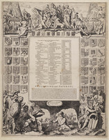 KG 15698
<br/>
Allegorische voorstelling en namenlijst regeerders Amsterdam in 1689
<br/>
<em>anoniem NL (17de eeuw)</em>